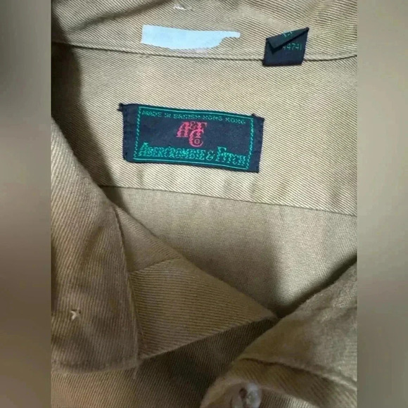 Vintage A&F 100% cotton button down LARGE - Picture 4 of 8